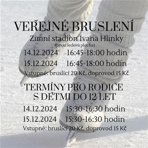 Veřejné bruslení a školička bruslení víkend 14.12. a 15.12. 2024